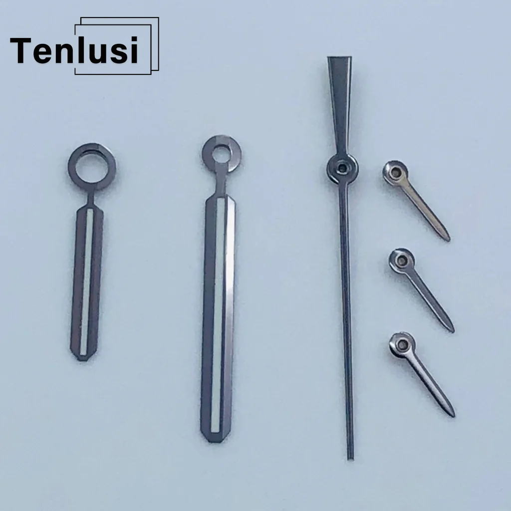 Фото Набор стрелок для часов Tenlusi 6Pins VK63 VK63A, светящиеся, зеленые, серебристые, цвета оружейной стали, золотые, розовое золото - Сменные часовые стрелки №5