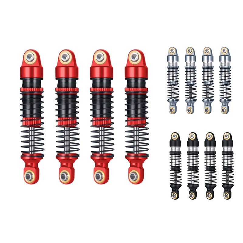 

4PCS Metal Shock Absorber Damper For Traxxas TRX4M TRX-4M Bronco Defender 1/18 RC Crawler Car Spare Parts ,Red