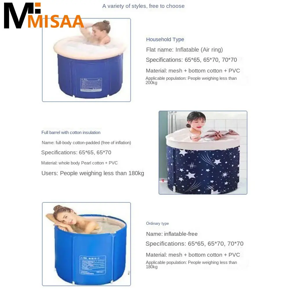 

Adult Bath Tub Household Folding Baby Swimming Pool Thickened Large Steam Bath Barrel Baby Bath Tub Portable Summer Bathtub