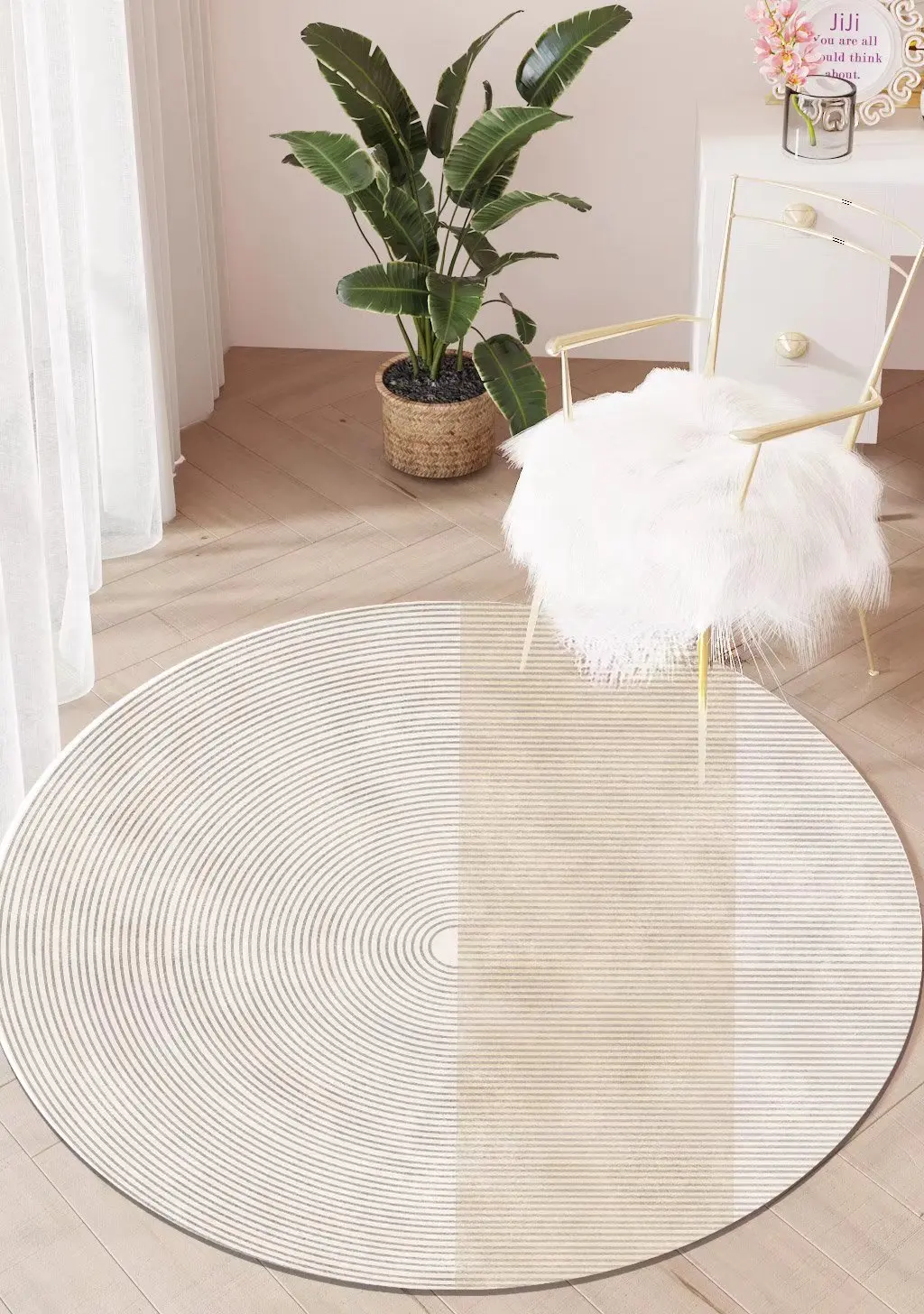 

Мягкий круглый ковёр фланель 200x200