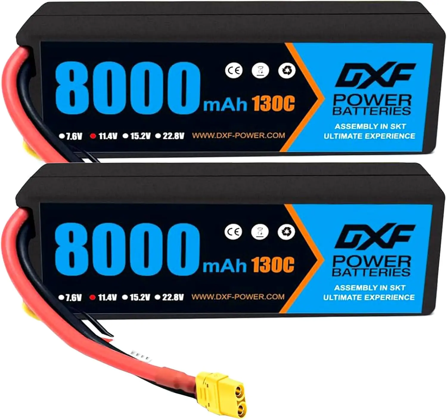 DXF 3S Lipo аккумулятор 8000 мАч 11 4 В 130C HV с жестким футляром разъемом XT90 для 1/8 багги Truggy