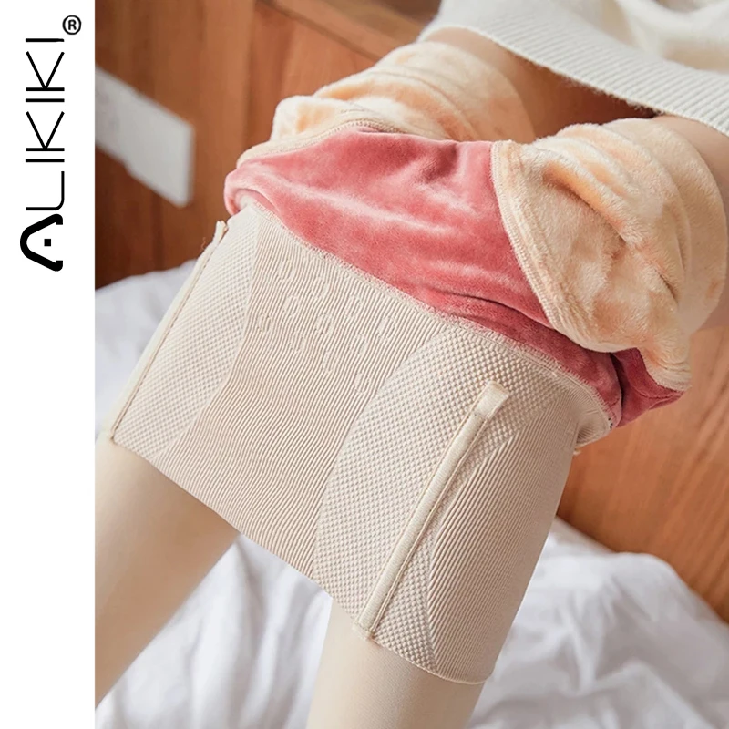 

Женские прозрачные толстые чулки, теплые колготки, зимние теплые колготки-нижнее белье с флисовой подкладкой