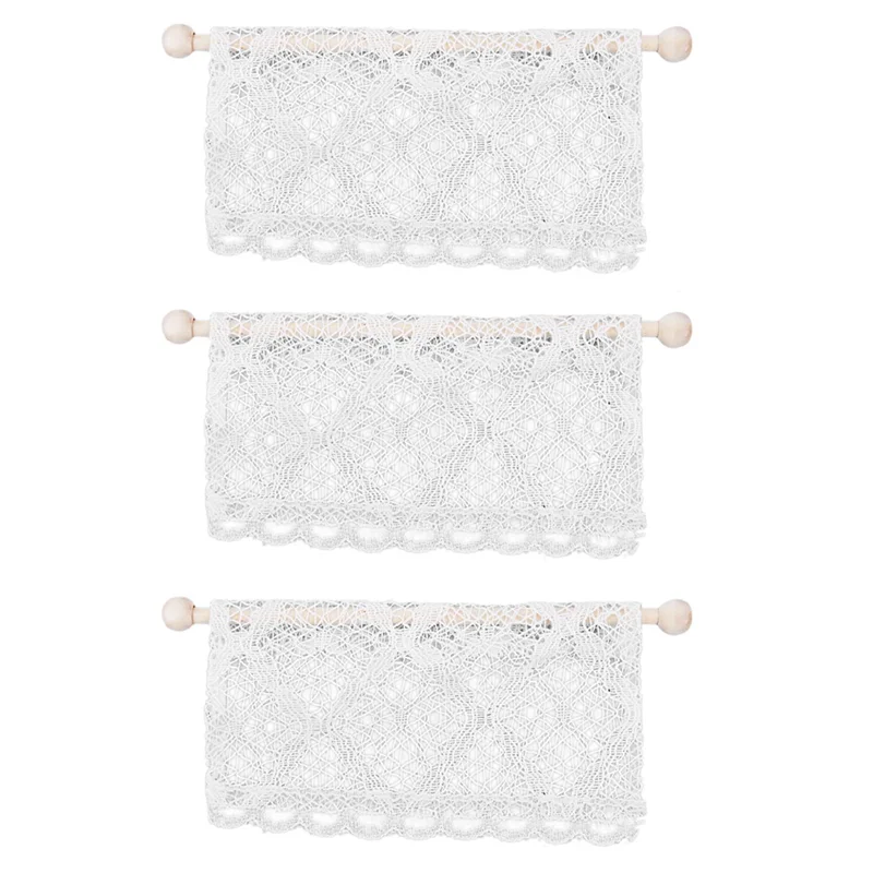 

3X шторы, Миниатюрные аксессуары для мебели, балдахин на окна с стержнем, масштаб 1:12, бежевый