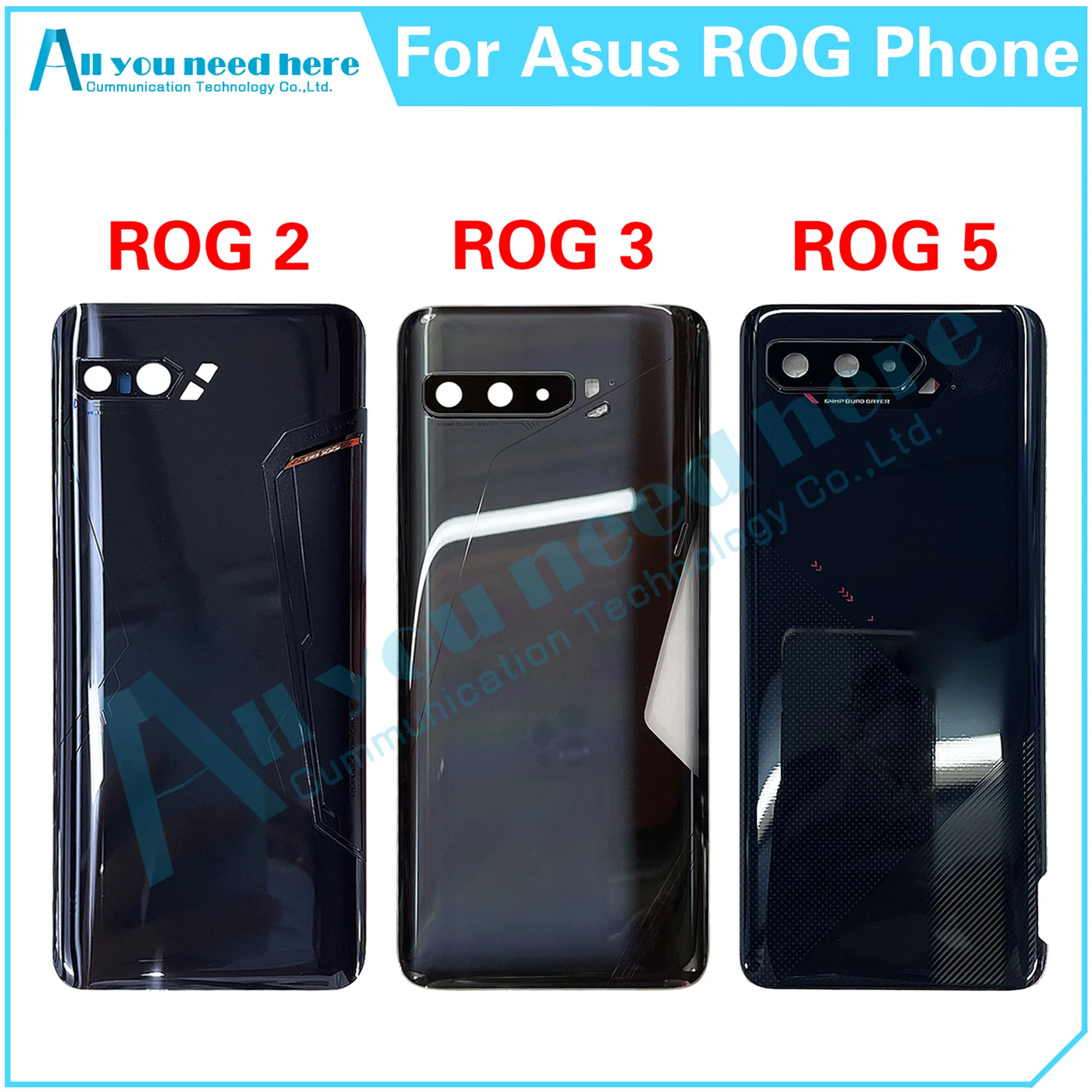 Задняя крышка батарейного отсека для Asus ROG 2 3 5 ZS660KL ZS661KS ZS673KS ROG2 ROG3 ROG5