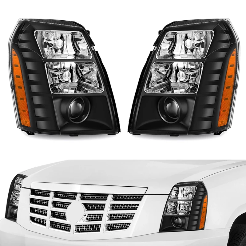 Для Cadillac Escalade 2007 2008 2009 2010 2011 2012 2013 2014 фары переднего бампера автомобиля фары без лампочек