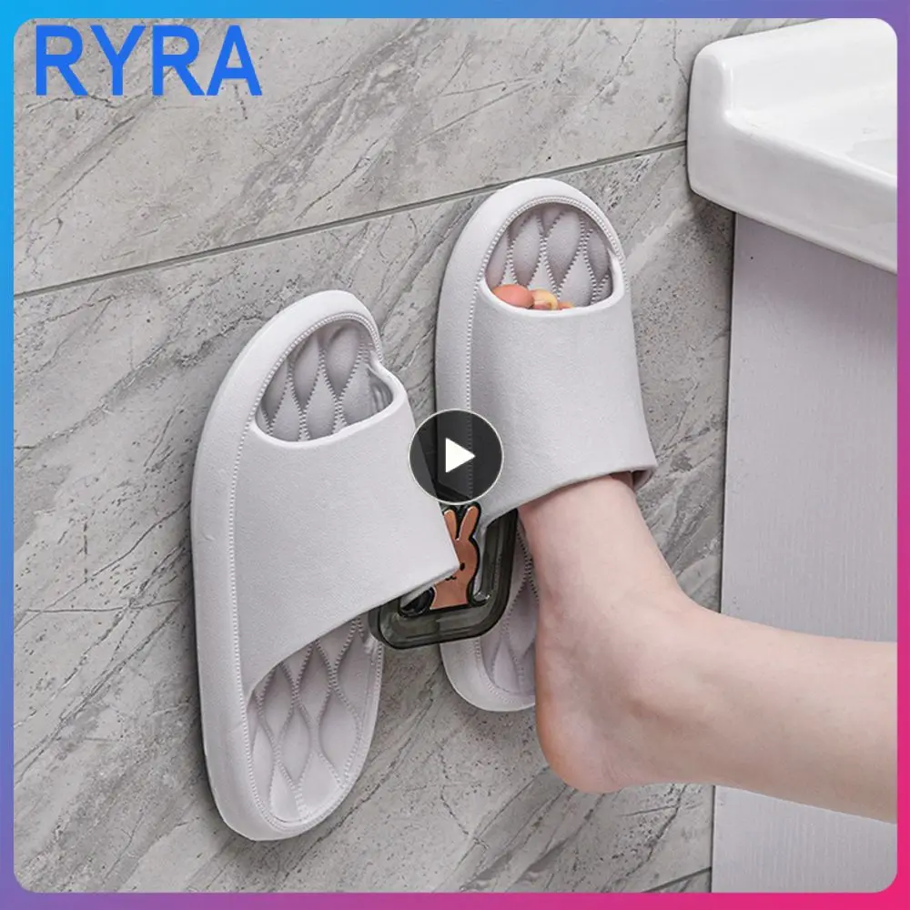 

Storage Slipper Rack Bathroom Cute Slipper Rack Hips Punch-free Shoe Rack Universal Hook Cute Hole-free Shoe Rack Wall-mounted