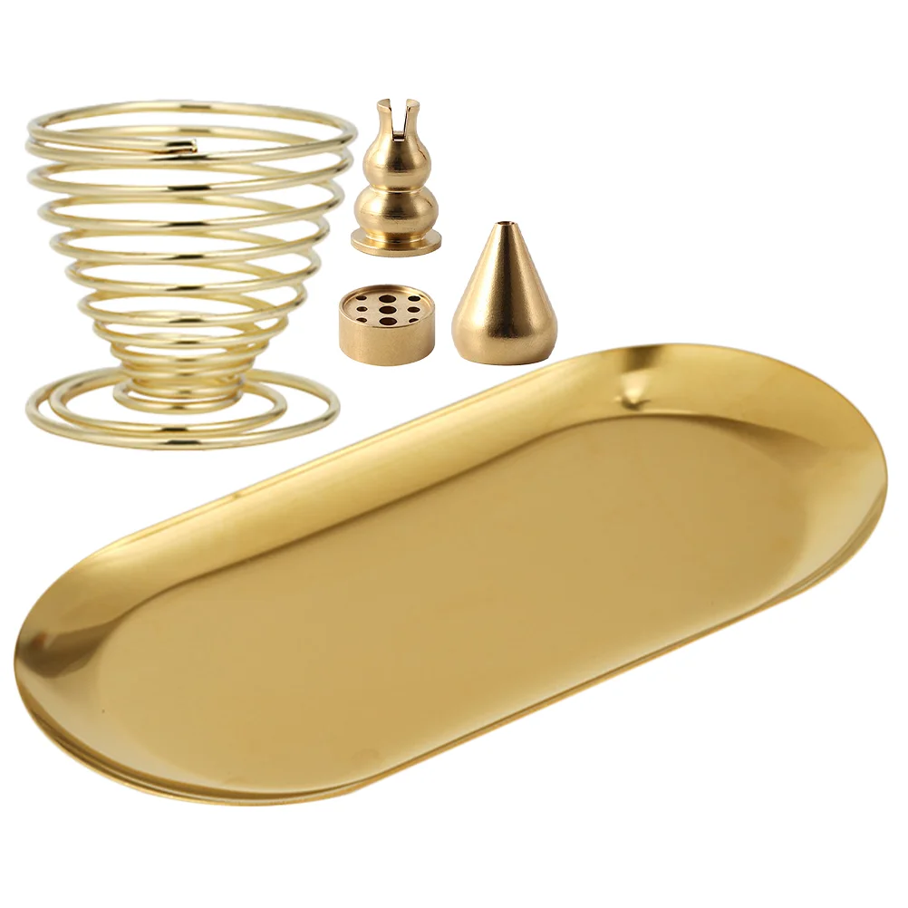 

Aroma Plate Sticks Chassis Delicate Holder Tray Decor Stainless Steel Zen Style Ornament Household Plate Vintage