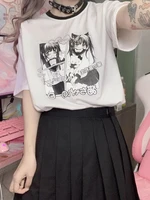 deeptown japanese kawaii two dimensional anime t shirt women summer cartoon print tees shirt soft girl graphic short sleeve tops