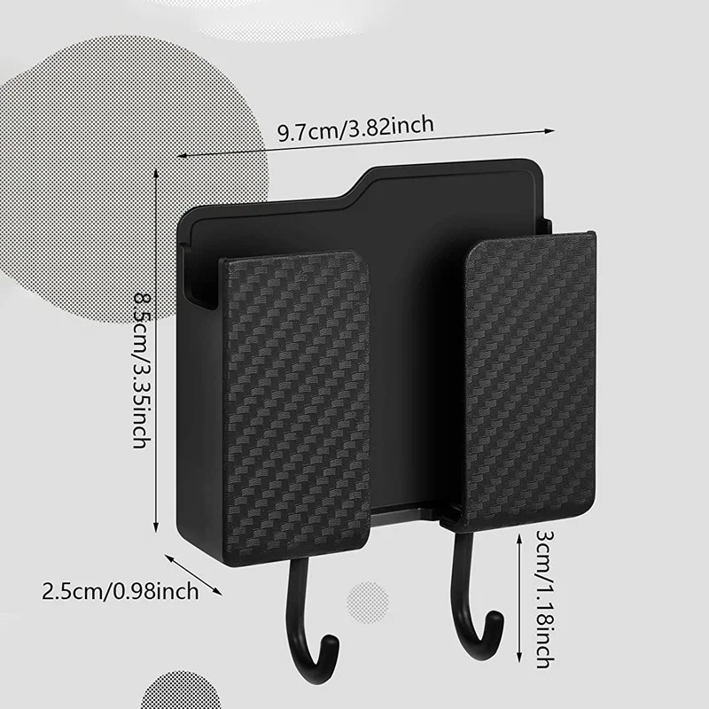Multifunction Holder Mobile Phone Holder Wall Mounted Organizer Storage Box Wall Charger Hook Cable Charging Dock  Stand images - 6