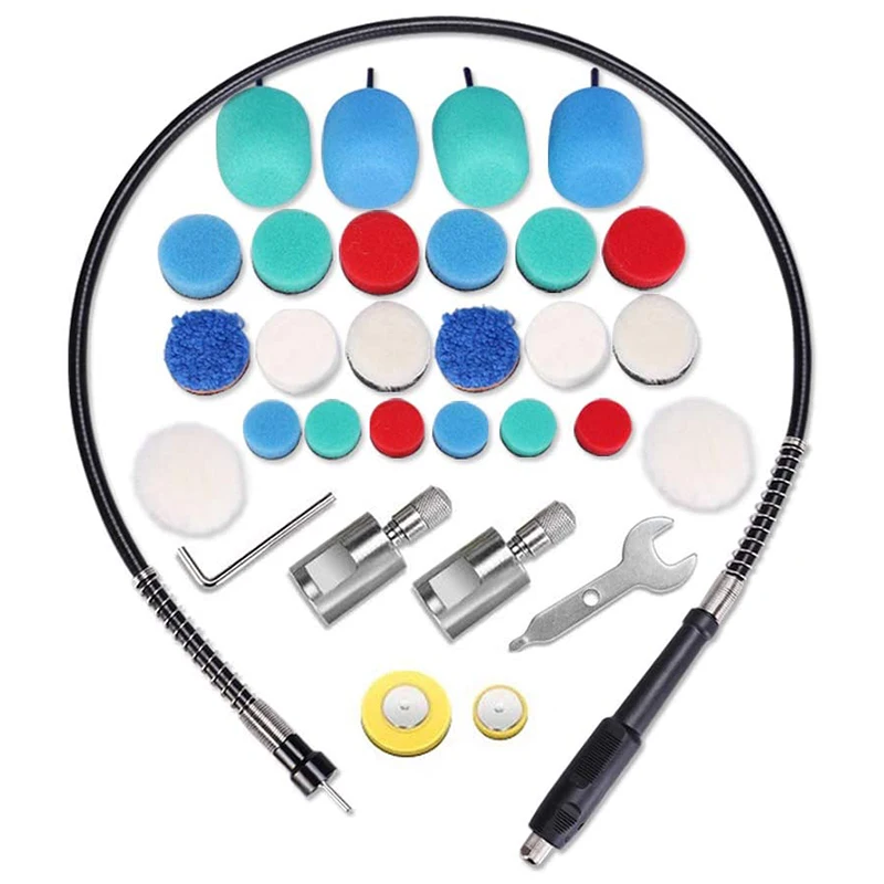 

Mini Detail Polisher Shaft, Car Foam Drill Polishing Pad Kit With 5/8Inch&M14 Thread, For Rotary Tool/Polishing Machine