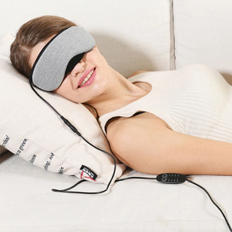 

Пластырь для глаз с электрическим подогревом для сна, сухая Паровая маска с USB-разъемом, 4 Уровня Температуры, настройка времени, Прямая поставка