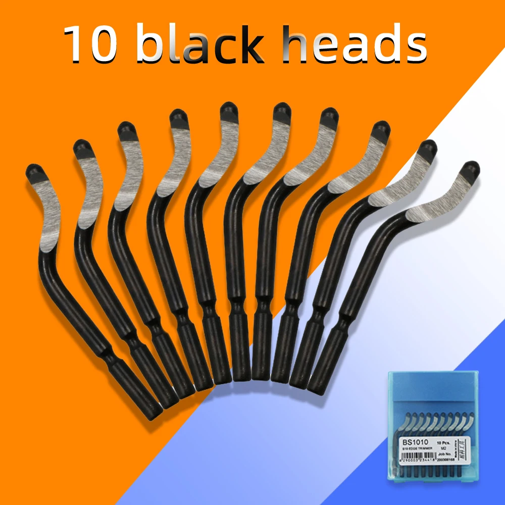 

10pc BS1010 Blades Trimming Neaten Fixed Handle Plastic Burr Pocket Knife NB1100 Scraper Deburring Head Cutter Woodworking Tool