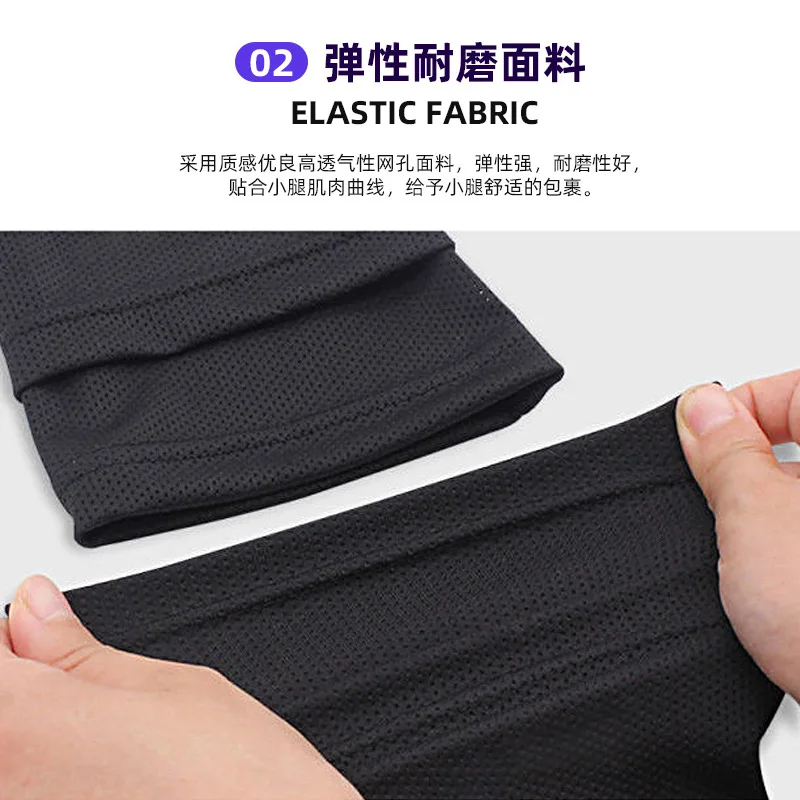 Male Compression Set Of Sports Football Shin Guards  Leg Warmers Grid Calf Socks Male Children Pressure Protective  Soccer Socks