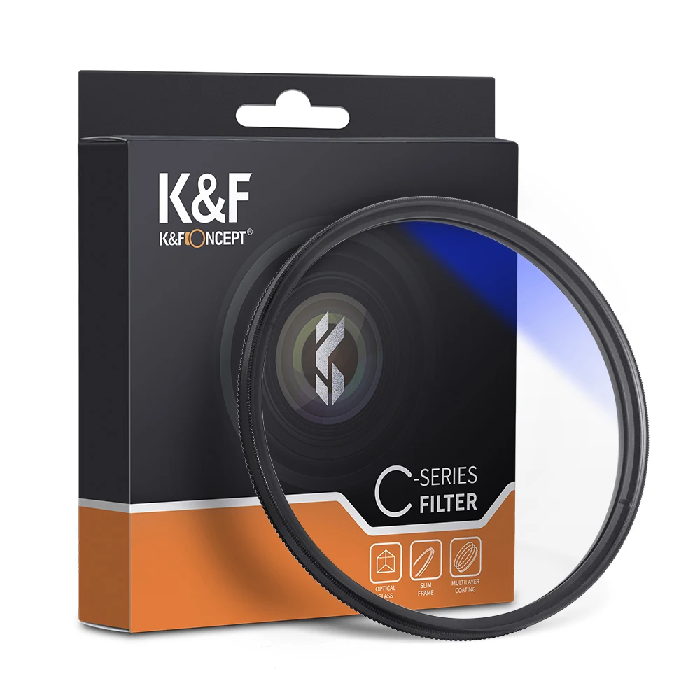 K&ampF Concept 49mm 52mm 67mm 77mm Circular Polarizer Glass Filter Ultra-Slim 18 Multi Layer Coatings CPL Filters for Camera Lens |