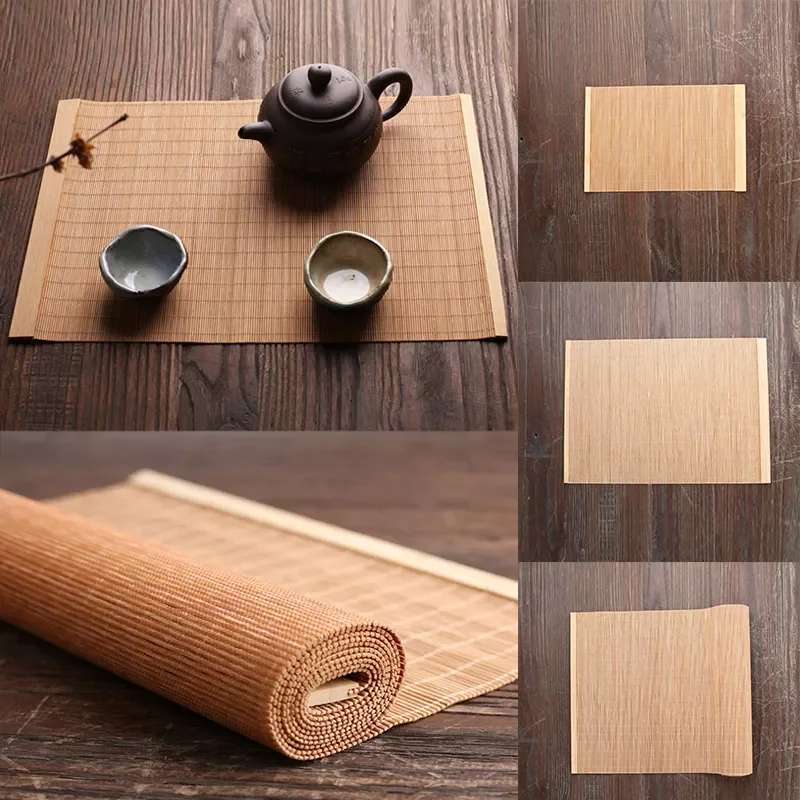 

Natural Bamboo Table Runner Placemat Tea Mats Table Placemat Pad Ceiling Decor Home Cafe Restaurant Decoration