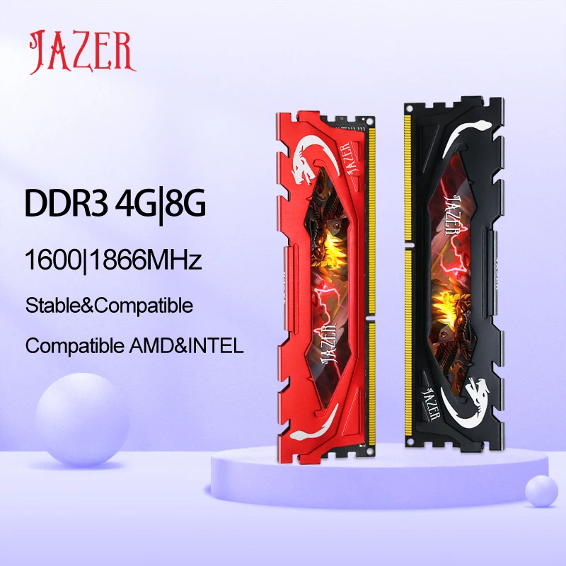 Оперативная память JAZER Ddr3 модуль ОЗУ для настольного компьютера 1333 МГц 1600 4 ГБ/8 ГБ