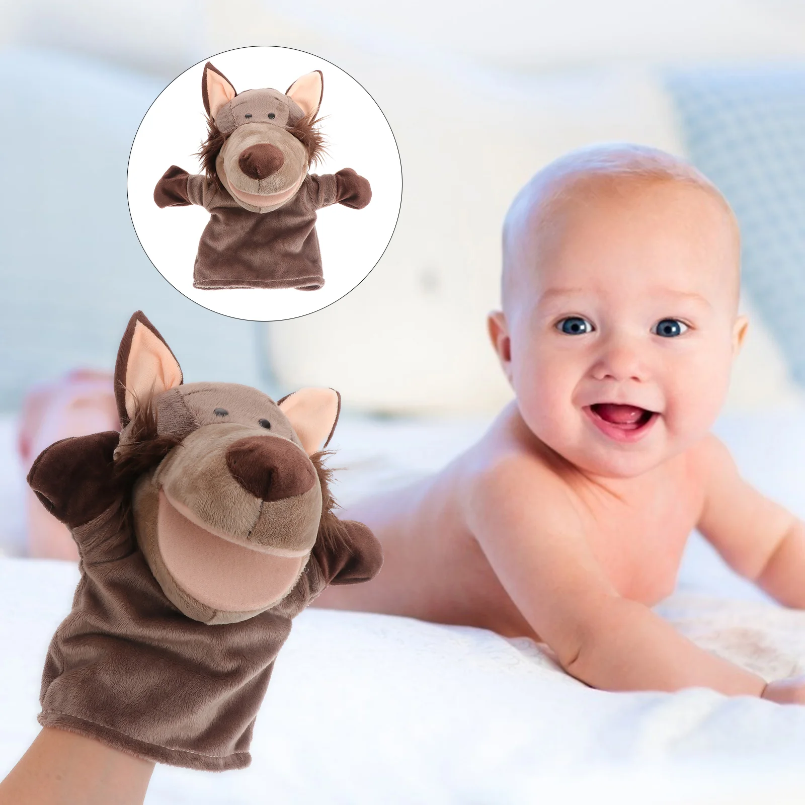 

Hand Puppet Toy Puppets Animal Plush Wolf Finger Story Zoo Role Play Gift Favor Stuffed Party Birthday Cartoon Baby Toddler Cute