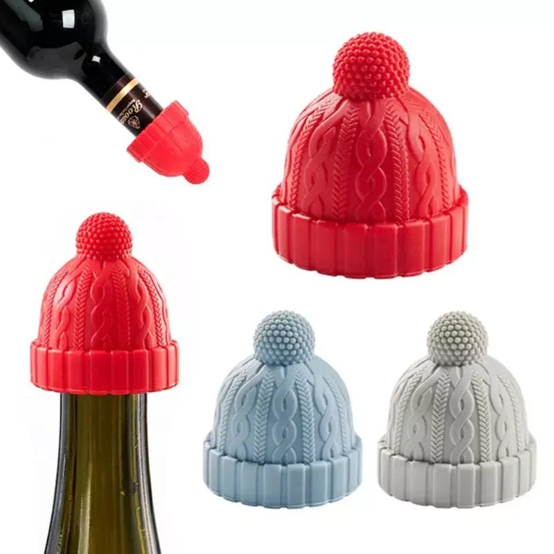 

NEW2022 Creative Christma Cap Silicone Wine Beer Bottle Stopper Cap Stopper Leak Proof Champagne Bottle Sealer Stoppers Bar Acc