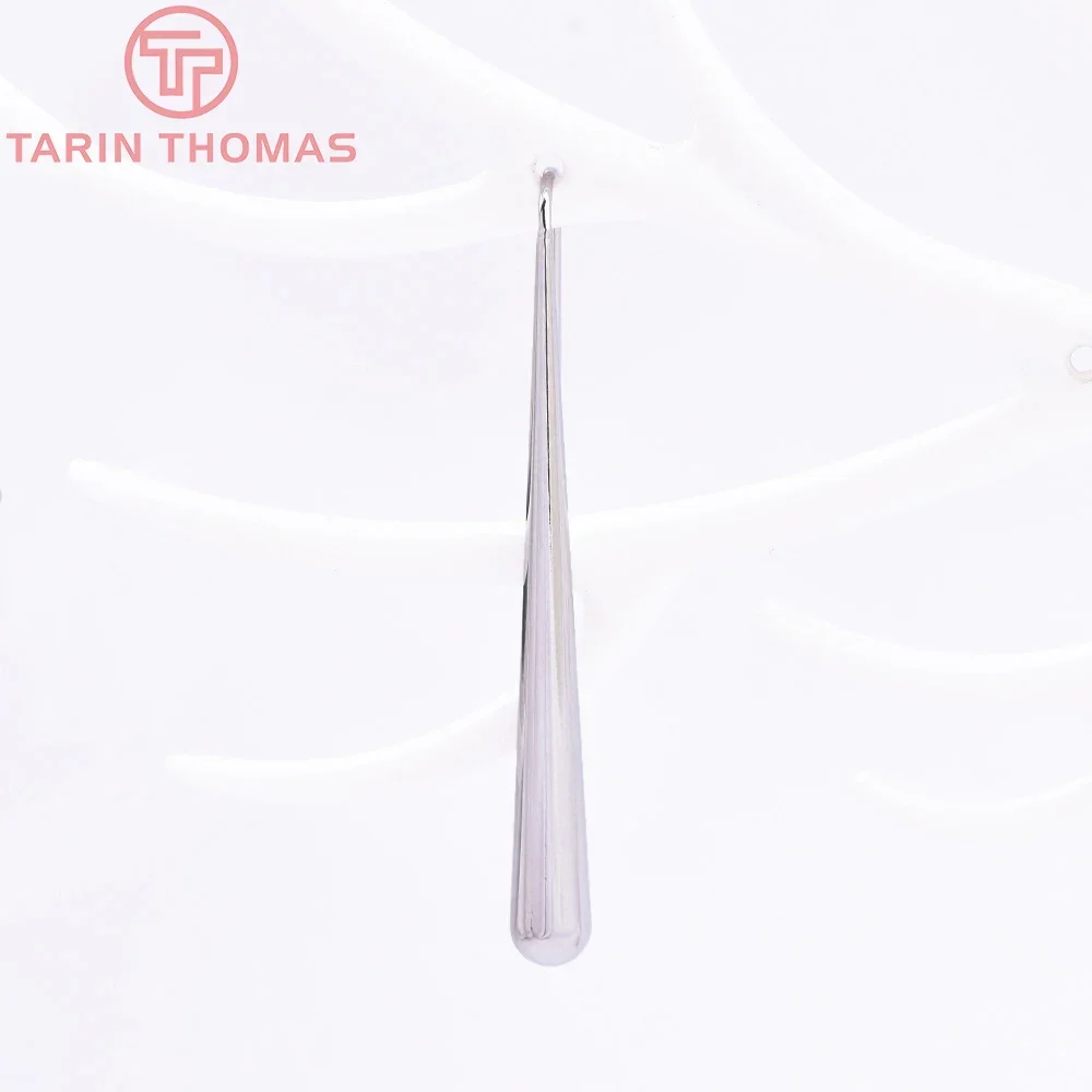 (8367) 4 шт. 5 5x53 мм 24-каратного золота латунные длинные серьги-капельки крючок