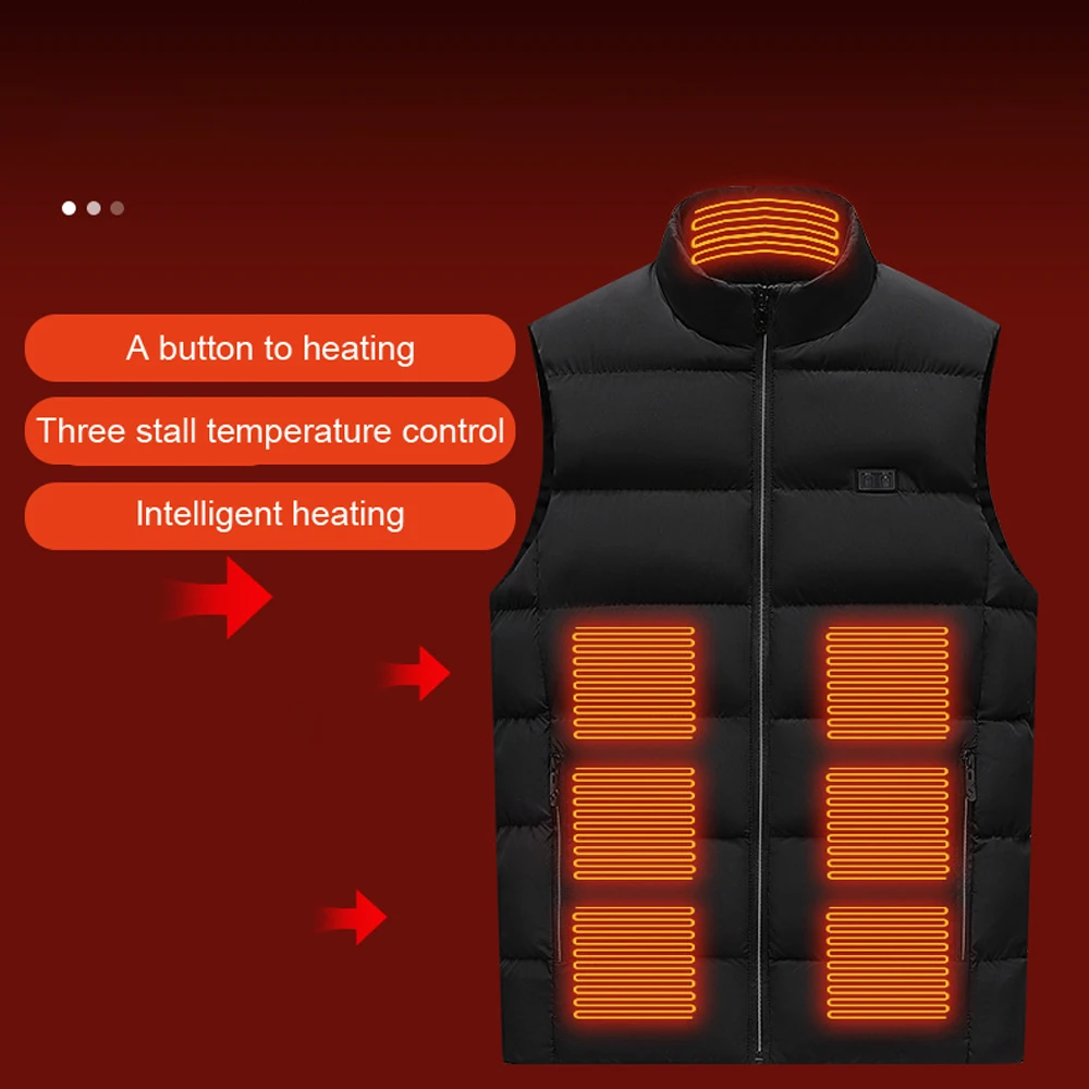 

Outdoor USB Heating Vest Warming Vest Winter Flexible Electric Thermal Clothing Fishing Hiking Warm Clothes Vests Thermal Coat