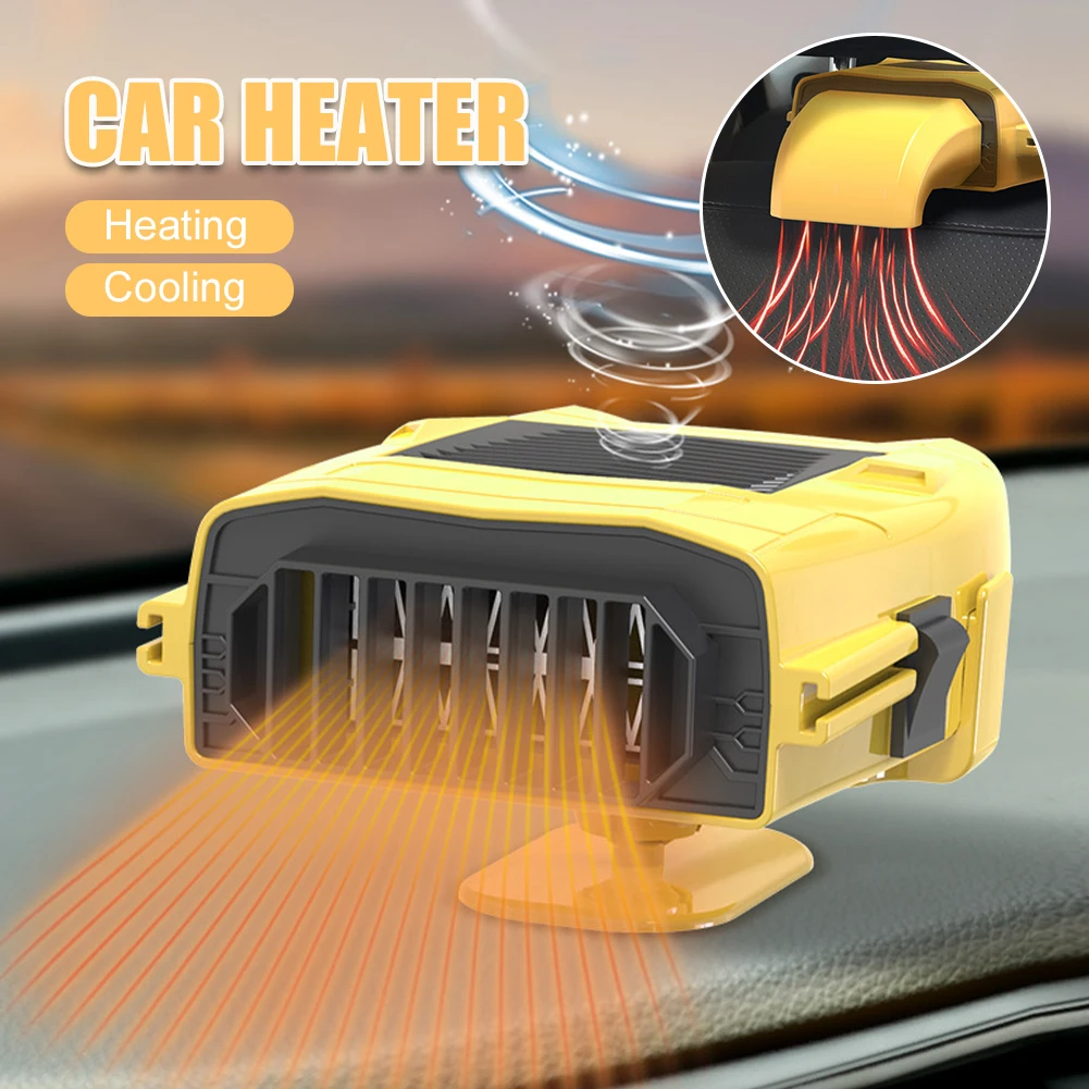 

150W Electric Car Heater 12V Cooling and Heating Fan Dashboard Seat Heater 360-Degree Adjustable Defrosting Defogging Machine