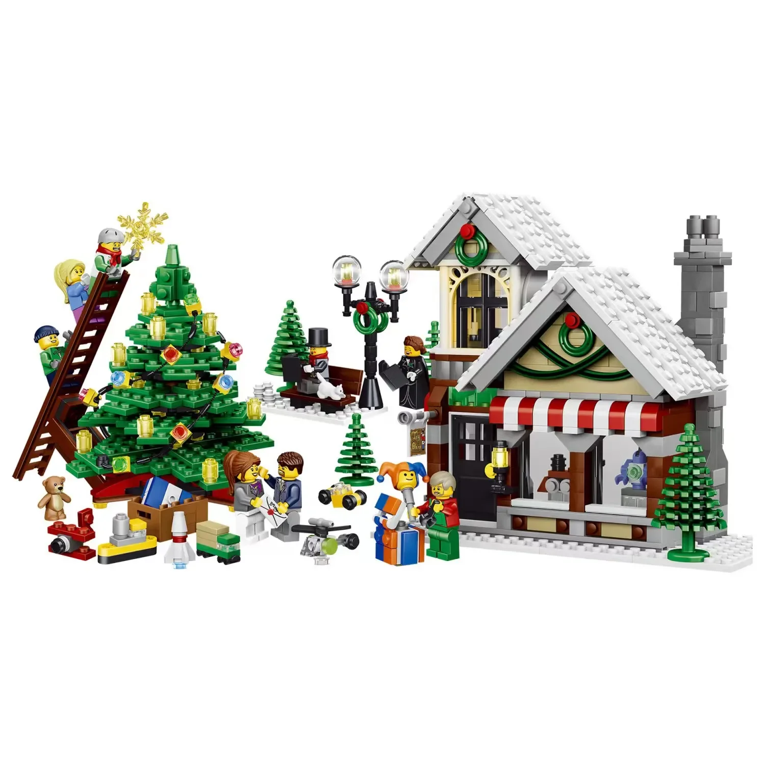 

City Creative Expert Winter Village Toy Shop 10249 Building Blocks House Santa Claus Store Bricks Kids Christmas Gift Toys