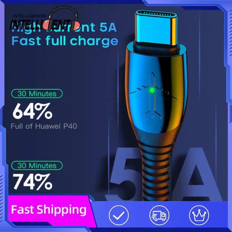 

Fast Type-c Data Flexible Portable Fast Charging Cable Red Charging Cable For Huawei Xiaomi Durable Data Cable Data Line 5a