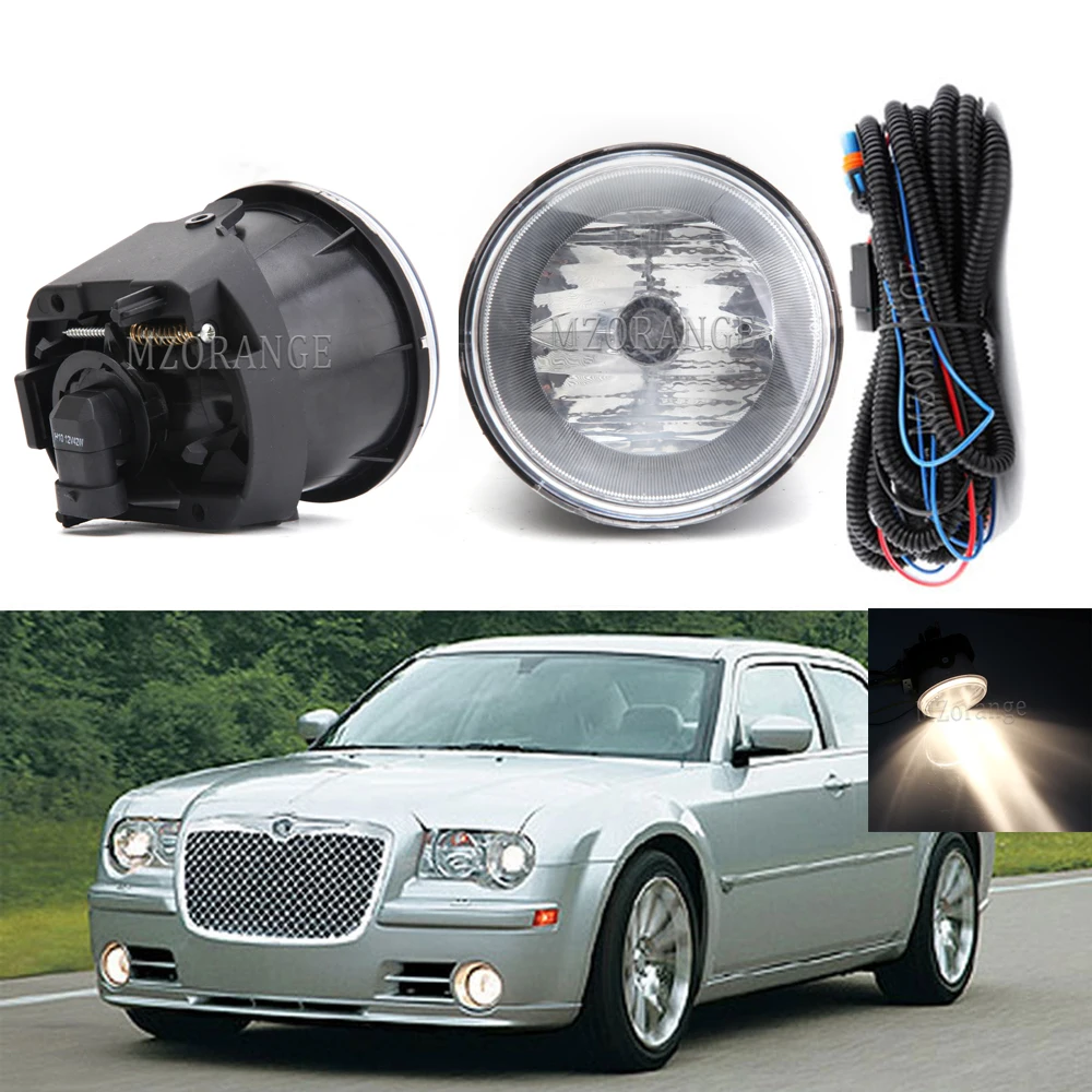 Fog Lights for Chrysler 300C LX 2004-2012 AccessoriesHeadlight Halogen Fog Lamp Car Driving Lamp Wiring Harness Switch Kit PARTS