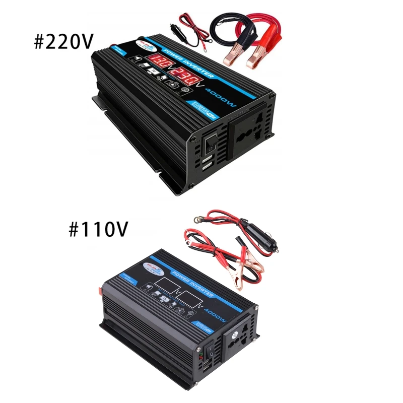 

Car Power Inverter Converter Dual USB for Dc 12V to AC 220/110V Voltage Modified Sine Wave Converter T3EF