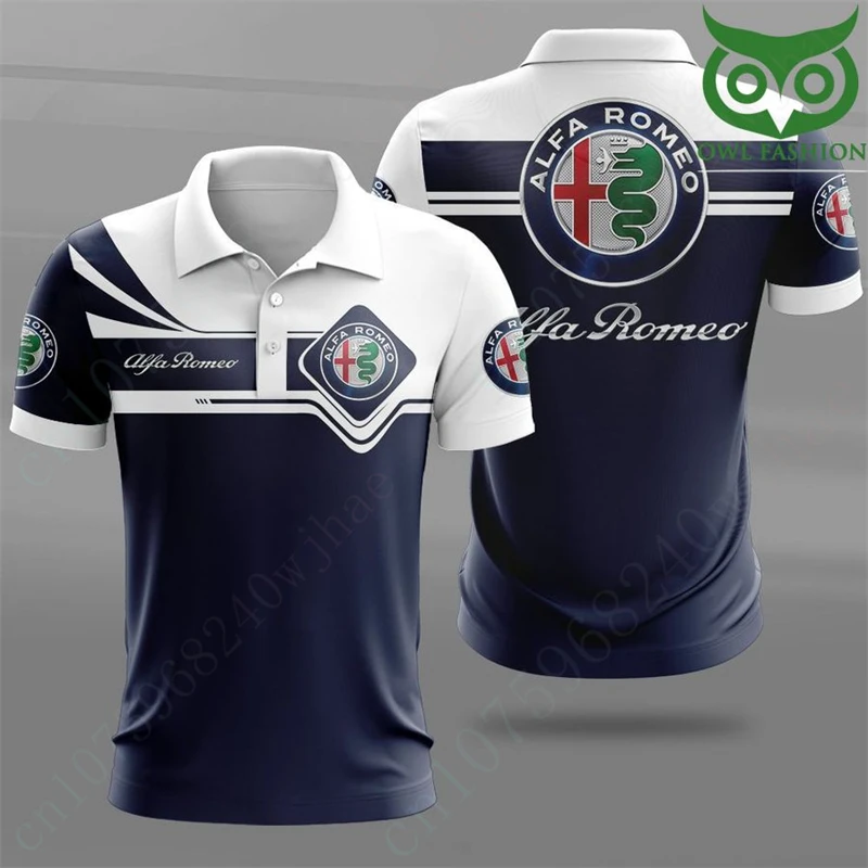 

Мужская футболка с коротким рукавом Alfa Romeo Harajuku, дышащая футболка для гольфа, повседневная одежда унисекс, рубашки поло и блузки