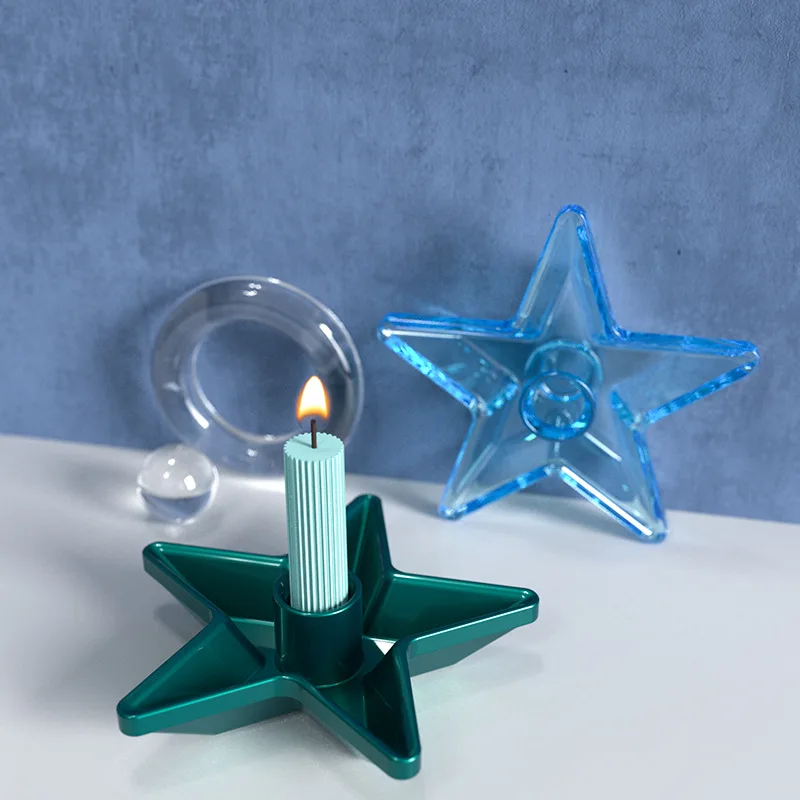 

FD49857130 Ароматерапия Свеча половина стерео пентаграмма подсвечник силиконовая форма «сделай сам» Crystal эпоксидная смола, форма