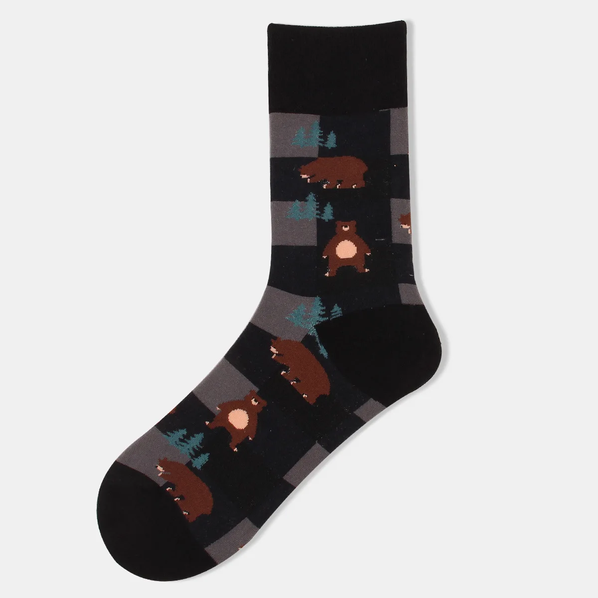 12 Pairs of Winter New Christmas Women's Socks Jacquard Cartoon Christmas Tree Santa Claus Elk Middle Tube Women's Socks