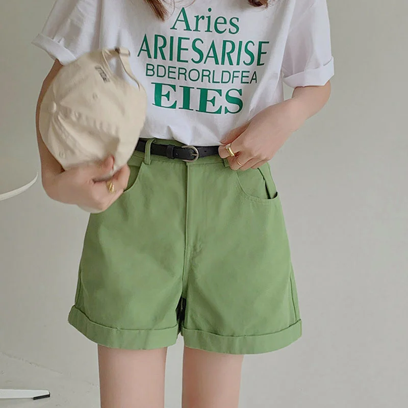 

2022 New Women Summer Boho Shorts Cotton High Waist Denim Shorts Female Trousers Outwear Women Mini Sexy Shorts