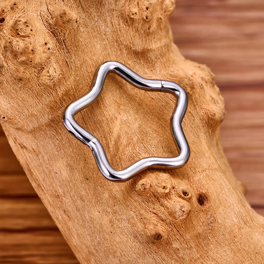 110 шт., титановые серьги Daith со звездой, раковина, спираль, перегородка, пирсинг, кликер, сегмент, кольцо в носу, спираль, ладья, пирсинг ушей, женские ювелирные изделия (art.: 3920cd464fe67) - 3920cd464fe67