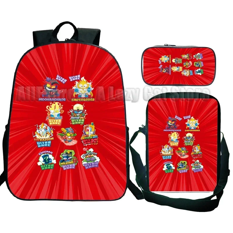 Фото Рюкзак SuperThings10 Back To School, 3 шт., школьный рюкзак Super Zings, легкие сумки с героями мультфильмов для девочек и мальчиков, детские легкие сумки, подарки №5