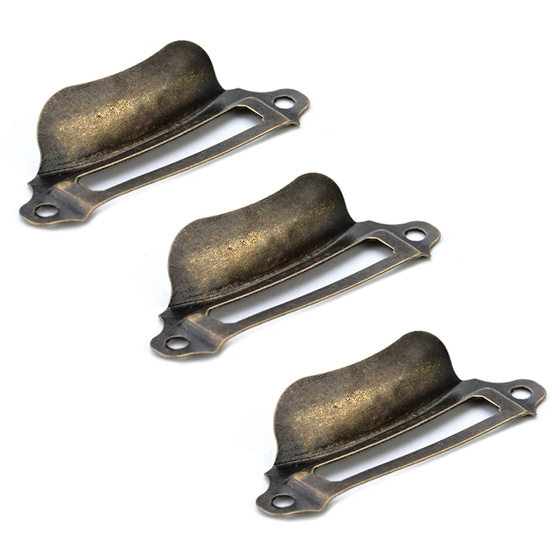 

For Furniture Cabinet Door Hardware Vintage Pull Frame Handle Business Card Holder Handle Antique Box Label Handle 20 PC