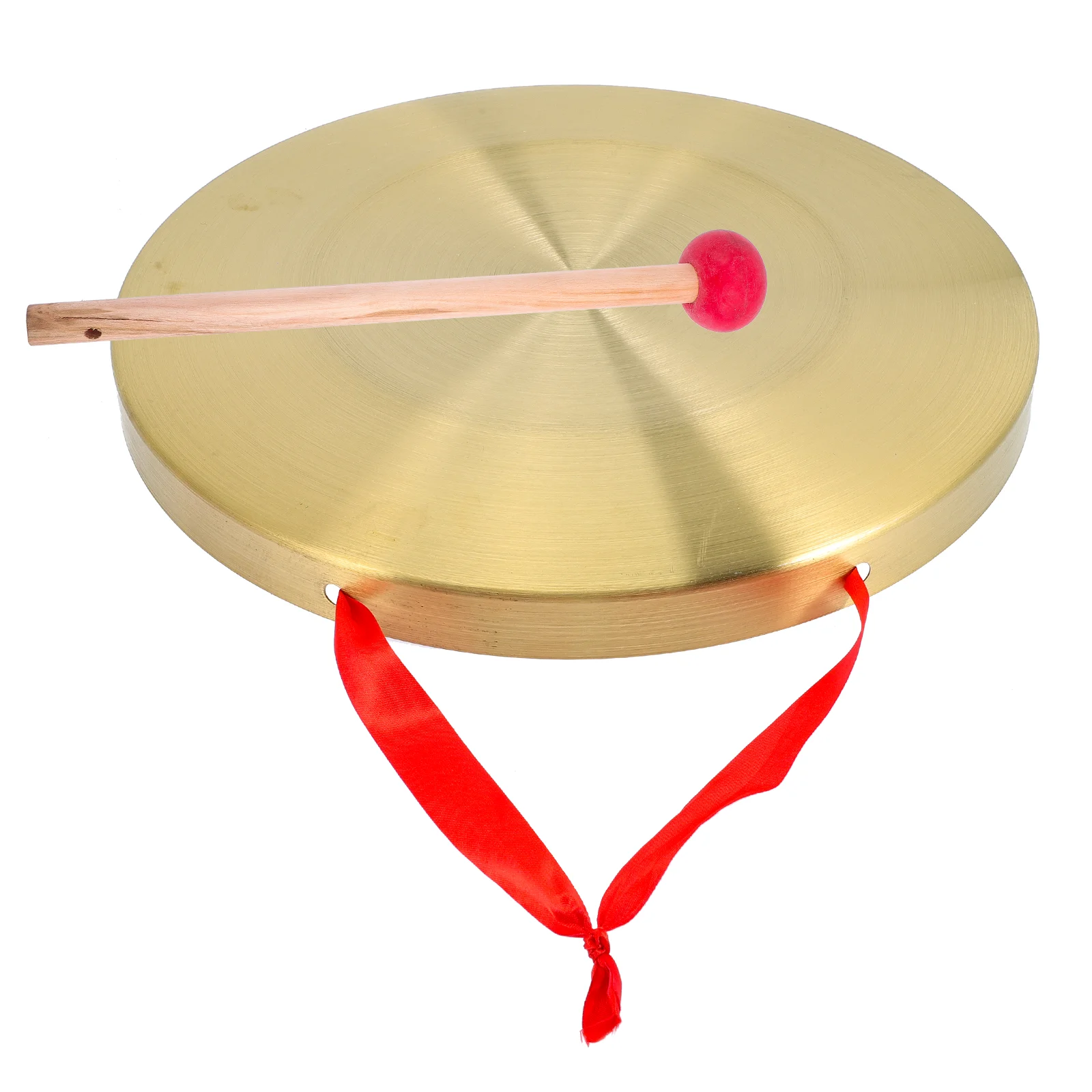 

Mini Toy Gong Funny Percussion Meter 32x32cm Musical Party Props Interesting Metal Warning Golden Wood Accessories Child