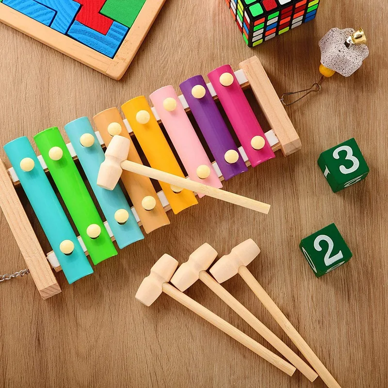 48 шт. мини деревянный молоток краб лобстер из твердой древесины ударная игрушка