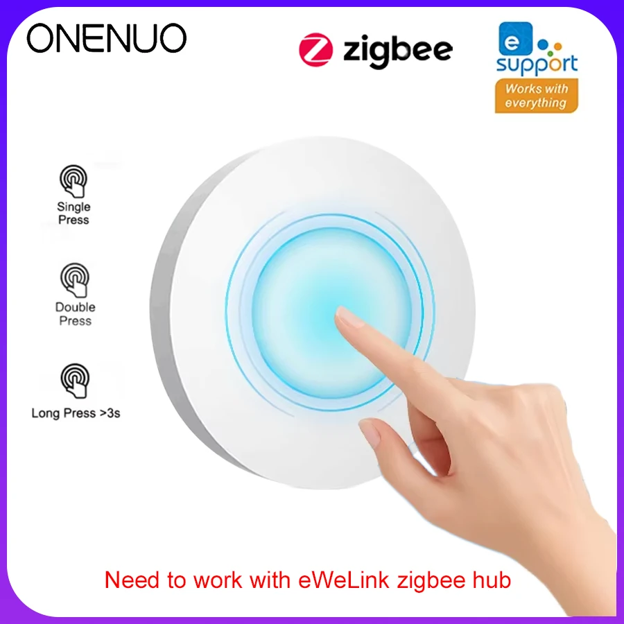 

ONENUO 22WYZ Беспроводной Умный Кнопочный Переключатель Zigbee