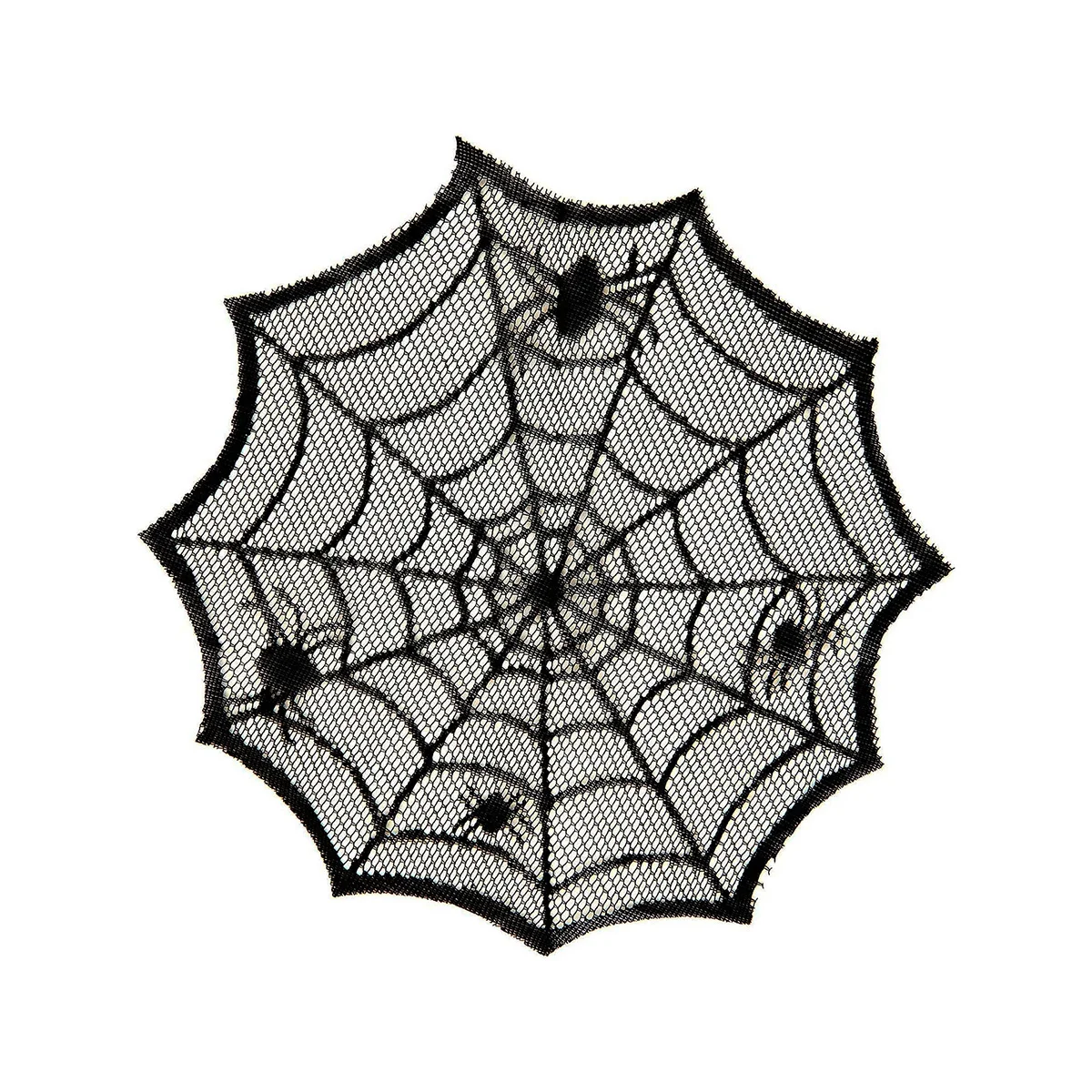 Черная кружевная подложка в виде паутины на Хэллоуин искусственные украшения