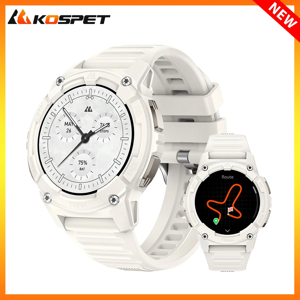 KOSPET TANK S2 GPS Смарт-часы Женский компас Барометр Высотомер Bluetooth Вызов AI Assistant AMOLED IP69K