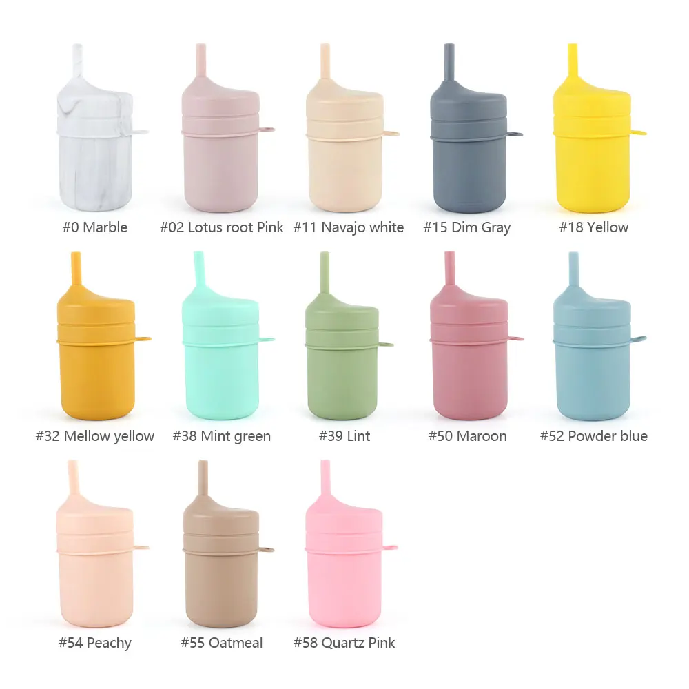 Милая детская бутылка для воды портативная антиожоговая силиконовая чашка