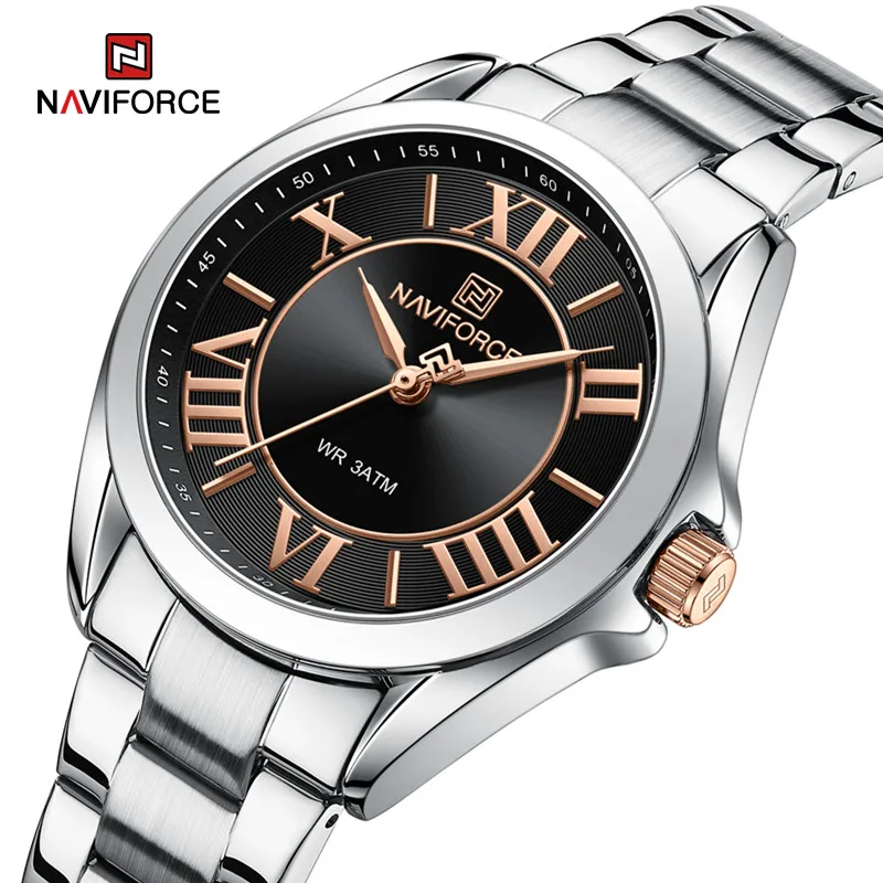 NAVIFORCE Women Watches High Quality Quartz Watch Waterproof Stainless Steel Female Fashion Wristwatch Ladies Relogio Feminino