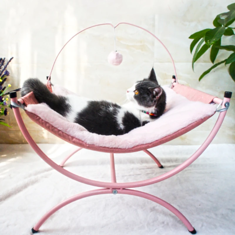 

U-образное кошачье гнездо, гамак для кошки, забавное кресло для отдыха, подставка для кошки, всесезонное съемное теплое гнездо для кошки, зим...