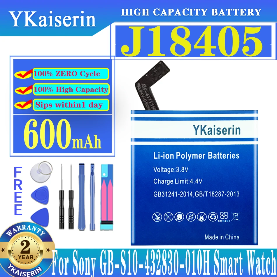 

Аккумулятор ykaisin 600 мАч J18405, аккумулятор для умных часов Sony GB-S10-432830-010H + Инструменты