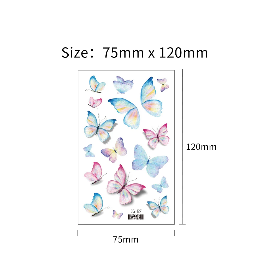 VeeCharm-тату с блестками в виде бабочки для девочек товары дня рождения вечеринки