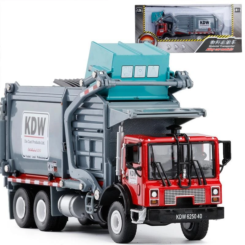 Boxed Caldwell 625040 Material Processor Alloy Car Model Waste Transport Truck Engineering Truck Children's Toys