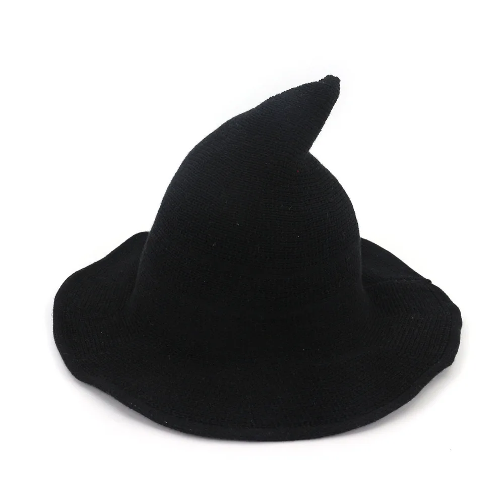 

Modern Halloween Witch Hat Woolen Women Lady Made From Fashionable Sheep Wool Halloween Party Hat Festival Party Hat