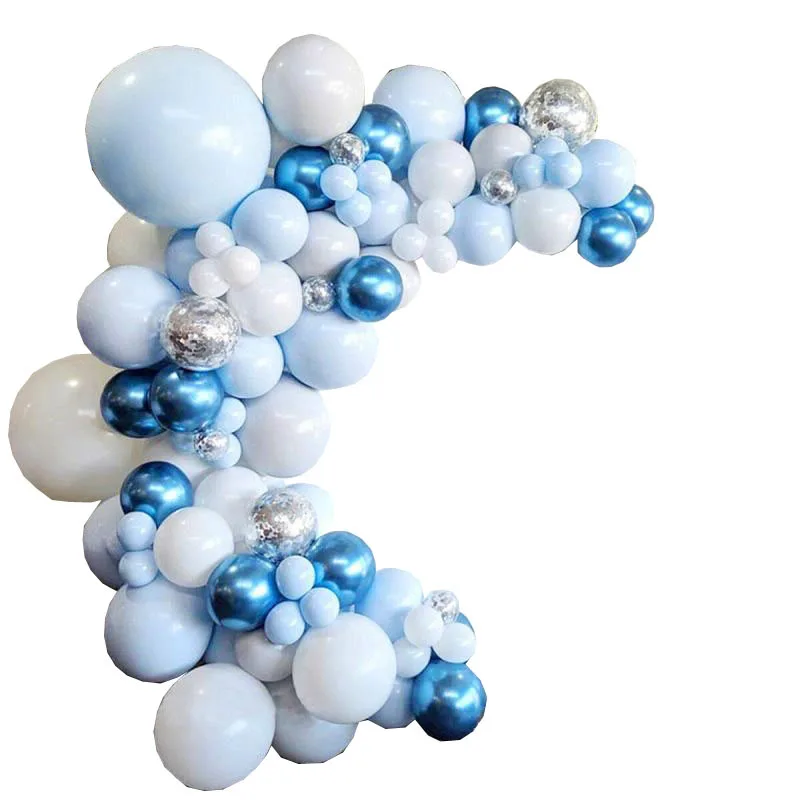 

New 107pcs blue ocean macarone latex balloon birthday party supplies wedding decoration balloon chain set