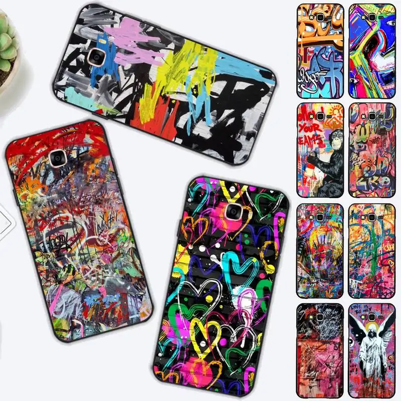 

Banksy Graffiti Art Abstract Phone Case for Samsung J 2 3 4 5 6 7 8 prime plus 2018 2017 2016 core